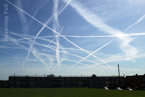 Vapour trails in the sky