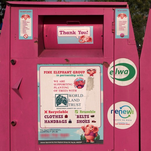 Textile recycling bin