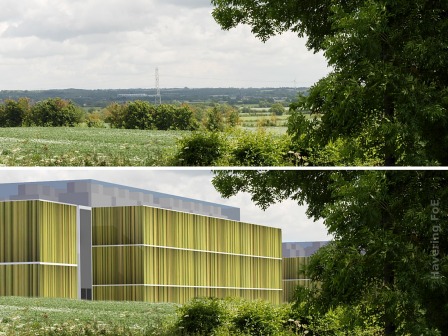 [Simulated before-and-after views from Fen Lane]